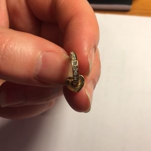 Juicy mini snap hoops with heart charm